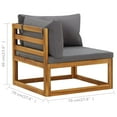 thumbnail image 4 of vidaXL Causeuses d'Angle Sectionnelles 2 Pcs avec Coussins Gris Foncé, 4 of 5
