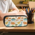 thumbnail image 6 of Kuiaobaty 3 Pcs Backpack and Lunch Bag Set for Boys Girls Portable Insulated Lunch Box with Pencil Case 17 Inch Bookbags and Pencil Pouch with Zipper for School Picnic, Dinosaur Palm Tree Print, 6 of 7