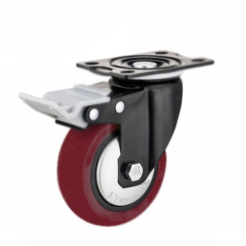Hex Autoparts 4PCS 5" Heavy Duty Caster Wheels Locking Casters with Brake Swivel Plate Casters