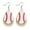 A, variant on Baseball Earrings White Leather Baseball Theme Earrings Sparkling Round Love Drops Baseball Earrings Border
