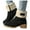 Black, variant on Mid Calf Winter Boots for Women with Side Zipper 2025 Fashion Casual Suede Round Toe Chunky Heel Fleece Lined Thermal Snow Ankle Booties Red Size 8