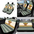 thumbnail image 2 of Renewold 14 Pack Car Accessories, Auto Seat Cover Steering Wheel Seatbelt Strap Pad Trash Can Armrest Pad Cup Holders Rearview Mirror Handbrake Cover Set, American Tribal Highland Cow Sunflower Blue, 2 of 7