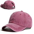 thumbnail image 1 of Vintage Ponytail Baseball Cap Women Adjustable Snapback Hat Mesh Distressed Summer Cap Woman Sunhat cotton wine red Adjustable, 1 of 6