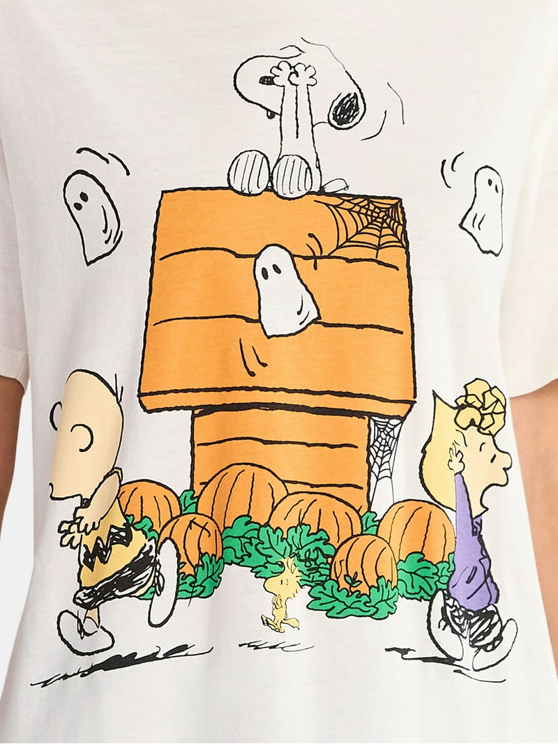 Peanuts Women's Halloween Graphic Tee, Sizes XXS-XXL, image size:800x1067