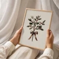 thumbnail image 5 of Neutral Holly Berry Holiday Wall Art - Vintage French Country Christmas Poster, Matte Canvas Stretched, Posters for Room Bedroom Living Room Bathroom Wall Decor, Posters & Art Prints, Gift., 5 of 7