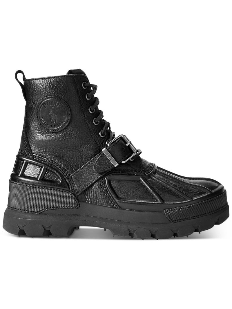 POLO RALPH LAUREN Footwear: 10.5 D Black Leather Oslo Lace  display picture 1