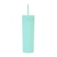 thumbnail image 1 of Matsuzay Botella de agua de 16 oz, taza de paja esmerilada de plástico de 2 capas, bebida portátil, taza de té de la leche, soporte para Mostrada verde claro NO5, 1 of 6