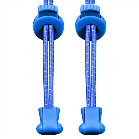 SOGA Elastic No Tie Shoelaces for Mens Womens Adults Kids Running Jumping Climbing Gym Sports Shoes Walking Best Locks Sneakers (Blue)