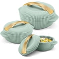 thumbnail image 3 of Oyster Reg. Gift Set PU Insulated Casserole, Set of 3 (860 ml, 1275 ml, 1910 ml), Light Green, 3 of 7
