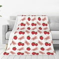 thumbnail image 1 of Balery Strawberry Manta de Felpa Suave y Acogedora – Cobija de Franela Aterciopelada para Cama, Lavable y Cálida para Sofá, Mascotas, Transpirable-40"x30", 1 of 7