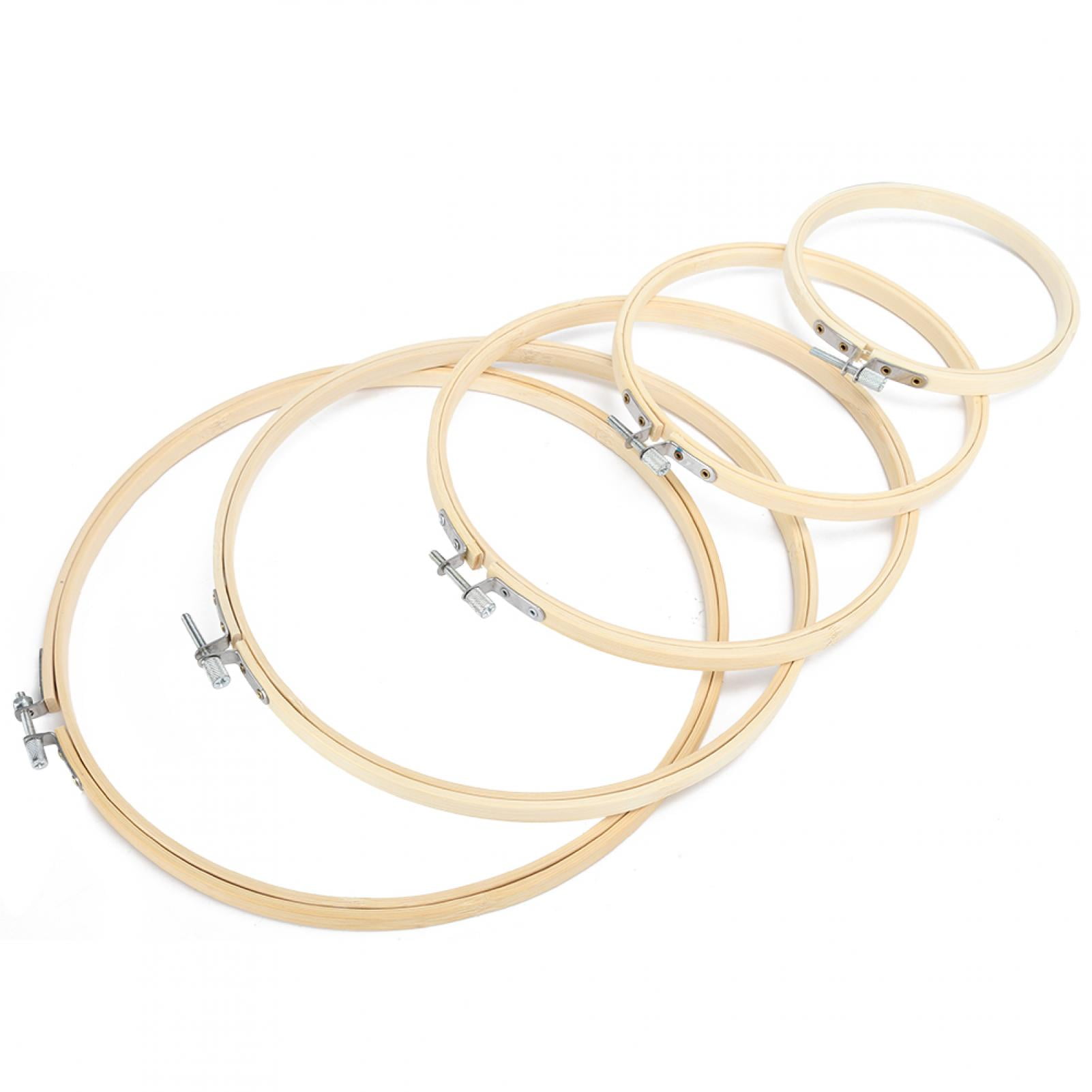 LAFGUR Embroidery Hoop,Embroidery Loop,5Pcs Round Embroidery Hoops Stitch Frame Loop Bamboo Hand Sewing Tools