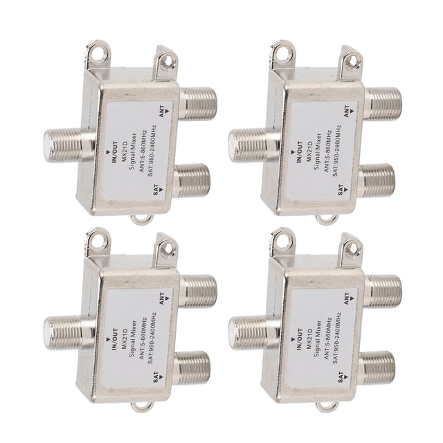 Coax Cable Splitter, 2 Way Coaxial Splitter Weatherproof 5 To 2400MHz Improved Performance Easy Installation for TV for Satellite