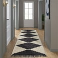 thumbnail image 2 of Madison Park Amanda 31x84" Modern Polyester Fabric Area Rug in Black/Ivory, 2 of 9
