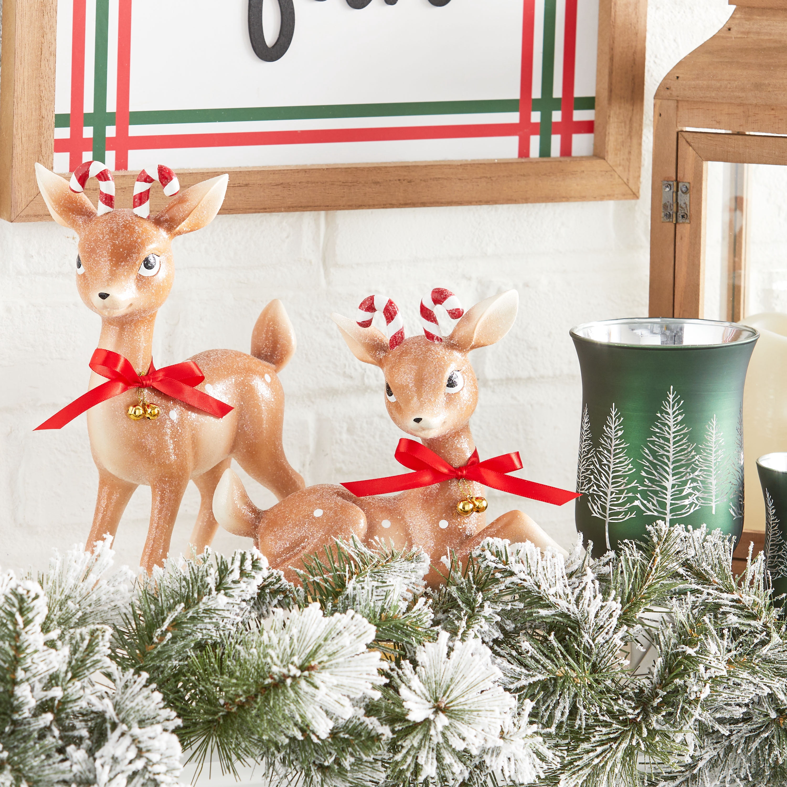 Holiday Time 2pk Polyresin Deer Decor