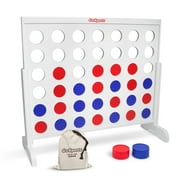 GoSports Giant 4 in a Row Game with Carrying Case - 4 foot Width - Made from Wood