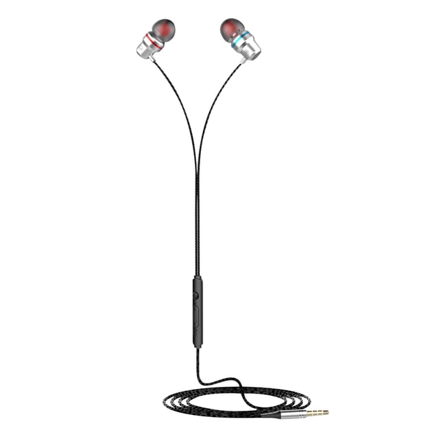 Heliisoer Wired Headset In-ear With Microphone Metal De Ouvido Com Fio Control Phone Call Handsfre