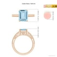 thumbnail image 6 of ANGARA Natural 3 ct Aquamarine Solitaire Engagement Ring with Milgrain in 14K Rose Gold for Women (Size-10x8mm) | March Birthstone, Anniversary, Jewelry Gift for Women | Natural Aquamarine Ring, 6 of 10