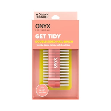 ONYX Professional Get Tidy Nail Brush, Fingernail Brush Cleaner with Double-Sided Bristles