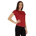 thumbnail image 2 of Inkmeso Solid Short Sleeve T-Shirt For Womens Casual Regular Fit Basic Soft T-shirts, 2 of 7