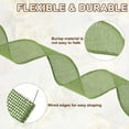 thumbnail image 4 of Cinta de alambre de yute Uxcell 1-1/2" x 10 yardas, cinta con borde de alambre, correa tejida, verde profundo, 4 of 7