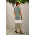 thumbnail image 2 of Nouveau V Épissure V Robe Manches Courtes Robe Décontractée Femmes, 2 of 2