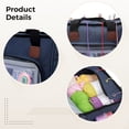 thumbnail image 2 of Oxford cloth woven handbag, multifunctional storage tote bag, wide mouth design, long-lasting zipper and shoulder straps, 2 of 2
