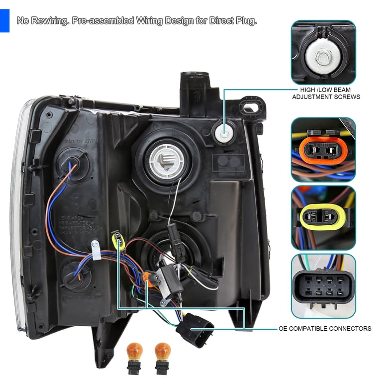 VLAND LED Headlights For 2007-2013 Chevy Silverado 1500