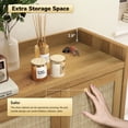 thumbnail image 7 of Luban Nese Boho Rattan Shoe Storage Cabinet Wooden Freestanding 2 Doors, 7 of 7