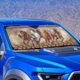 thumbnail image 3 of Jeiento Horse Aztec Car Sun Shade for Windshield Foldable Sunshade Front Window Cover Sun Visor Heat and UV Rays That Keeps Vehicle Cool Universal Vehicle Accessories, 3 of 7