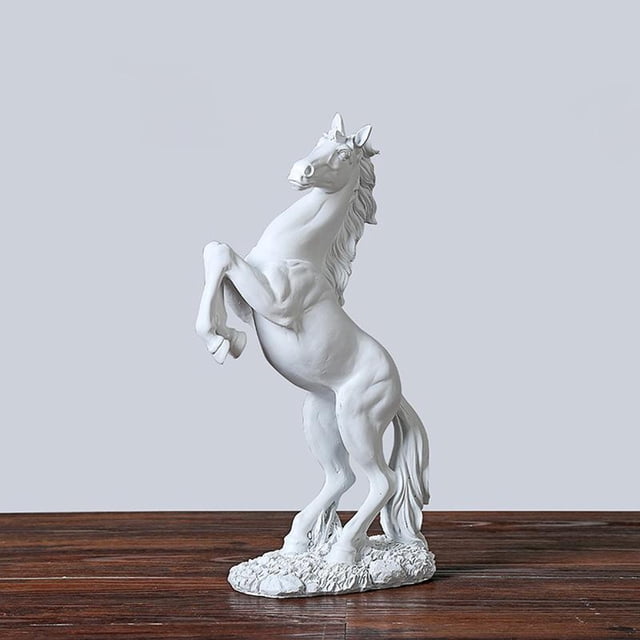 Estatua de Lehorse Soledad Gabinete de Vino Vintage Figura en Miniatura Decoración de Escritorio Blanco