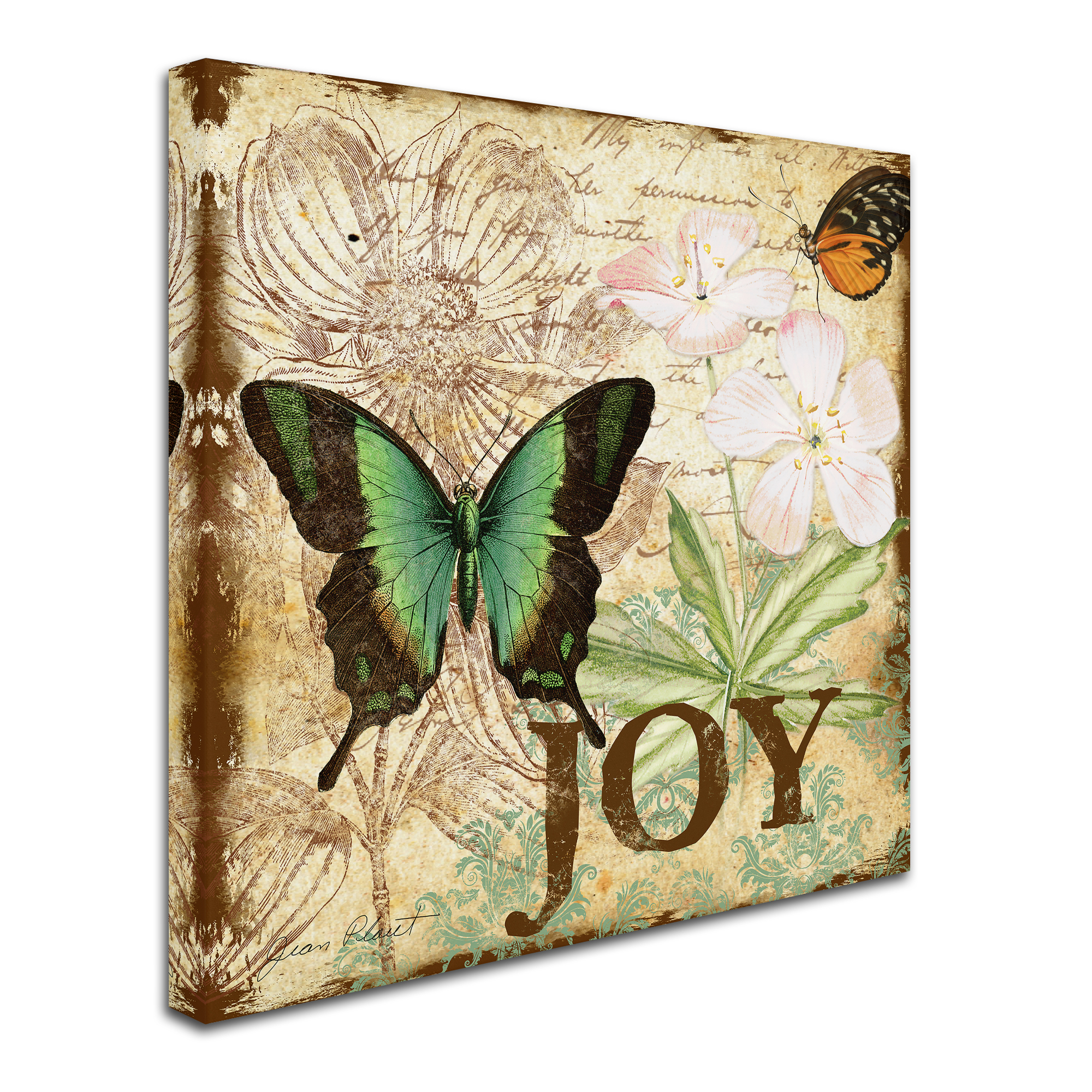 Trademark Fine Art 'Butterflies 4' Canvas Art by Jean Plout