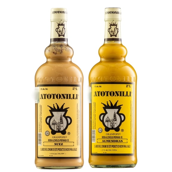 Duo Pack Rompope Atotonilli Nuez y Almendras 1000 ml Rompope