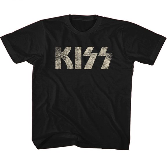 Kiss Logo Black Toddler T-Shirt 4T