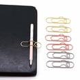 thumbnail image 6 of Heart Pen Clip Holder (Portable Book Attachment, Multifunctional), 10 Heart-Shaped Clips Attach Securely, Paper Clips Large Pen Holder For Notebook(#C), By Meiiso, 6 of 9