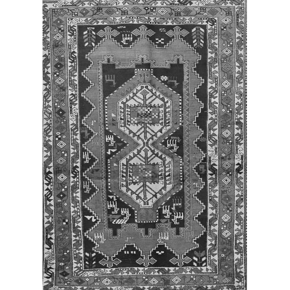 Ahgly Company Indoor Rectangle Southwestern Gray Country Area Rugs, 2' x 5'