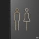 thumbnail image 3 of Man Woman Metal Wall Sign Plate Toilet Doorplate Wash Room Label Wc Signage Board - Mishan Edition, 3 of 5