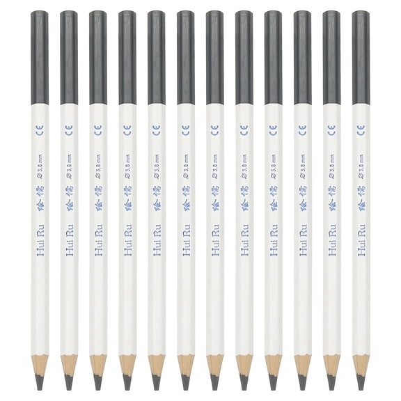 Uxcell Gray Colored Pencils Set,12 Pcs Oil Color Pencils Wooden Coloring Drawing Pencil for Artists Art Painting Sketching