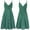 Dark green, variant on Womens Summer Dresses Yellow Tie Front Button Down Spaghetti Strap Midi Dress Yellow M