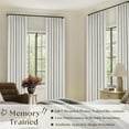 thumbnail image 2 of Blackout Linen Curtains 45 Inch Long Pinch Pleat Back Tab Pleated Country Room Darkening UV Blocking Ivory Short Curtains for Small Window Bedroom Nursery Cafe with Hooks Rings Beige, 2 of 15