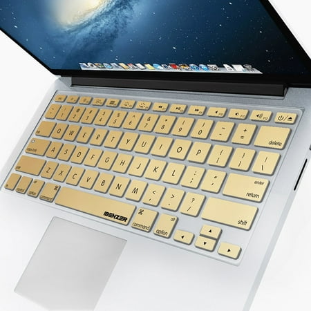 iBenzer - Macaron Series Keyboard Cover Silicone Rubber Skin for Macbook Pro 13" 15" 17" (with or w/out Retina Display) Macbook Air 13" and iMac Wireless Keyboard - Gold MKC01GD