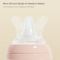 thumbnail image 6 of Gulicola Natural Glass Baby Bottle for Breastfeeding, Wide Neck with Slow Flow Nipple, 1 Months+, 5 oz, 2 Pack - White, 6 of 8