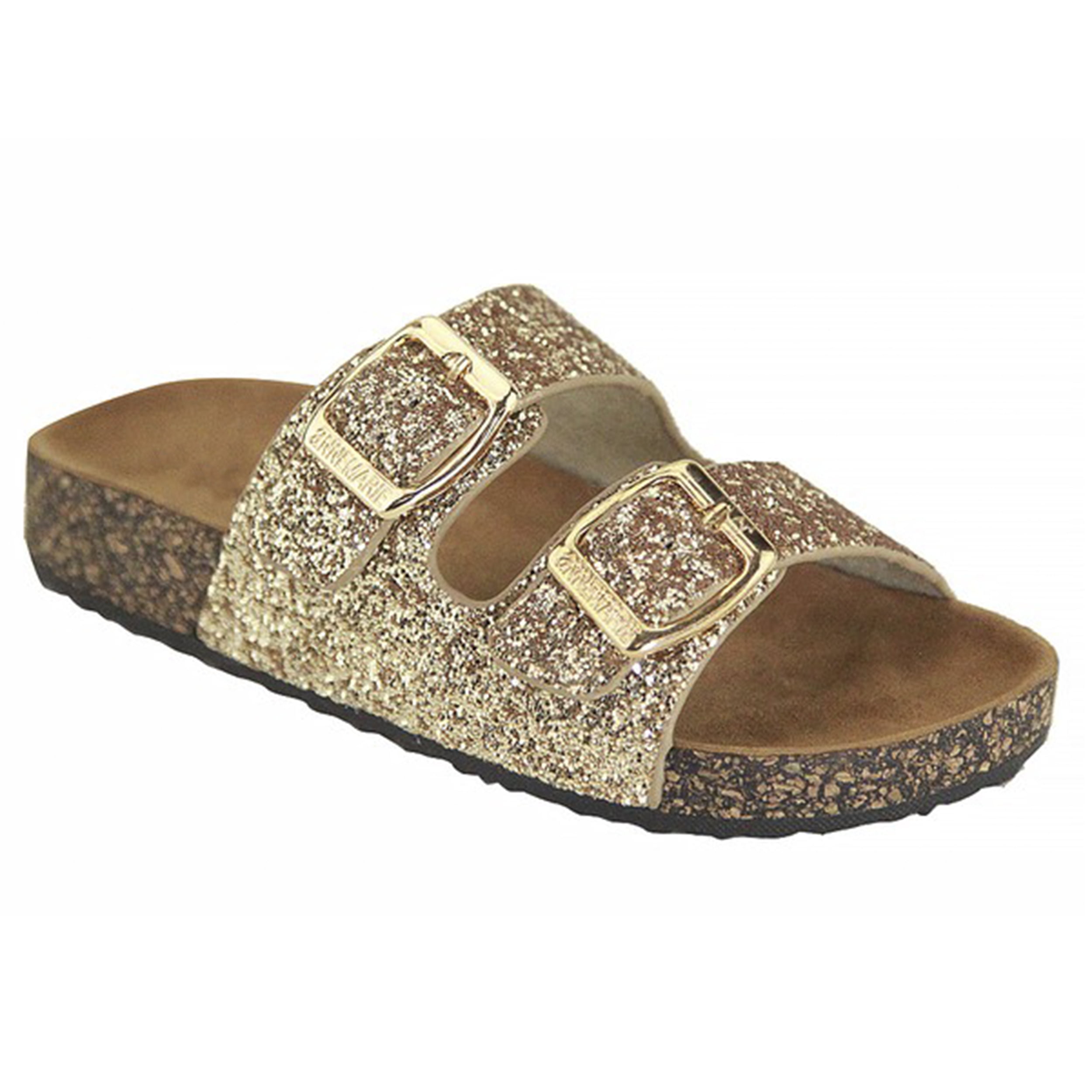 sparkle cork sandals