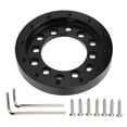 thumbnail image 1 of Adaptador de volante Placa negra Aleación de aluminio CNC para volante Logitech G25 G27 G29 G920 13 14 pulgadas 73 mm / 2,87 pulgadas, 1 of 5