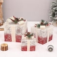 thumbnail image 4 of Home Decor Qwtwty 3PCS Christmas Iron Decorative Box Shopping Window Gift Box Christmas Tree Decoration Gift Box, 4 of 4