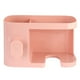 thumbnail image 3 of Soporte para secador de pelo para baño montado en la pared, estante de almacenamiento, cesta de pared multifuncional (rosa), 3 of 8