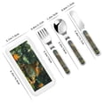 thumbnail image 2 of Salouo Intellectual Frog Pond Pattern 3 Pieces Toddler Utensils, Kids Silverware Set Stainless Steel Utensils for Kids Children Safe Spoons Forks & Knife Dishwasher Safe, 2 of 8
