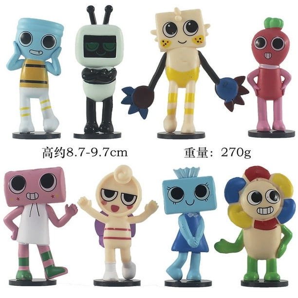 8 piezas/juego de figuras de acción de Dandy's World, modelo de dibujos animados de Dandy World, juego de terror, modelo de PVC, colección de figuritas para niños, regalo para fanáticos