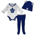 thumbnail image 1 of Newborn Toronto Maple Leafs Dream Team Long Sleeve Creeper, Pant, and Hat Set - Size 6-9 Months, 1 of 7