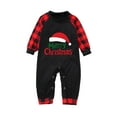 thumbnail image 2 of Odeerbi Christmas Pajamas for Family Plaid Holiday Long Sleeve Family Christmas Pajamas Matching Sets Infant Fashion Casual Plaid Print Tops Pants Sleepwear Family Matching PJs Set Black, 2 of 4