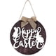 thumbnail image 2 of Happy Easter Day Wooden Sign Hanging Round Decoration Home Window Wall Indoor, 2 of 8